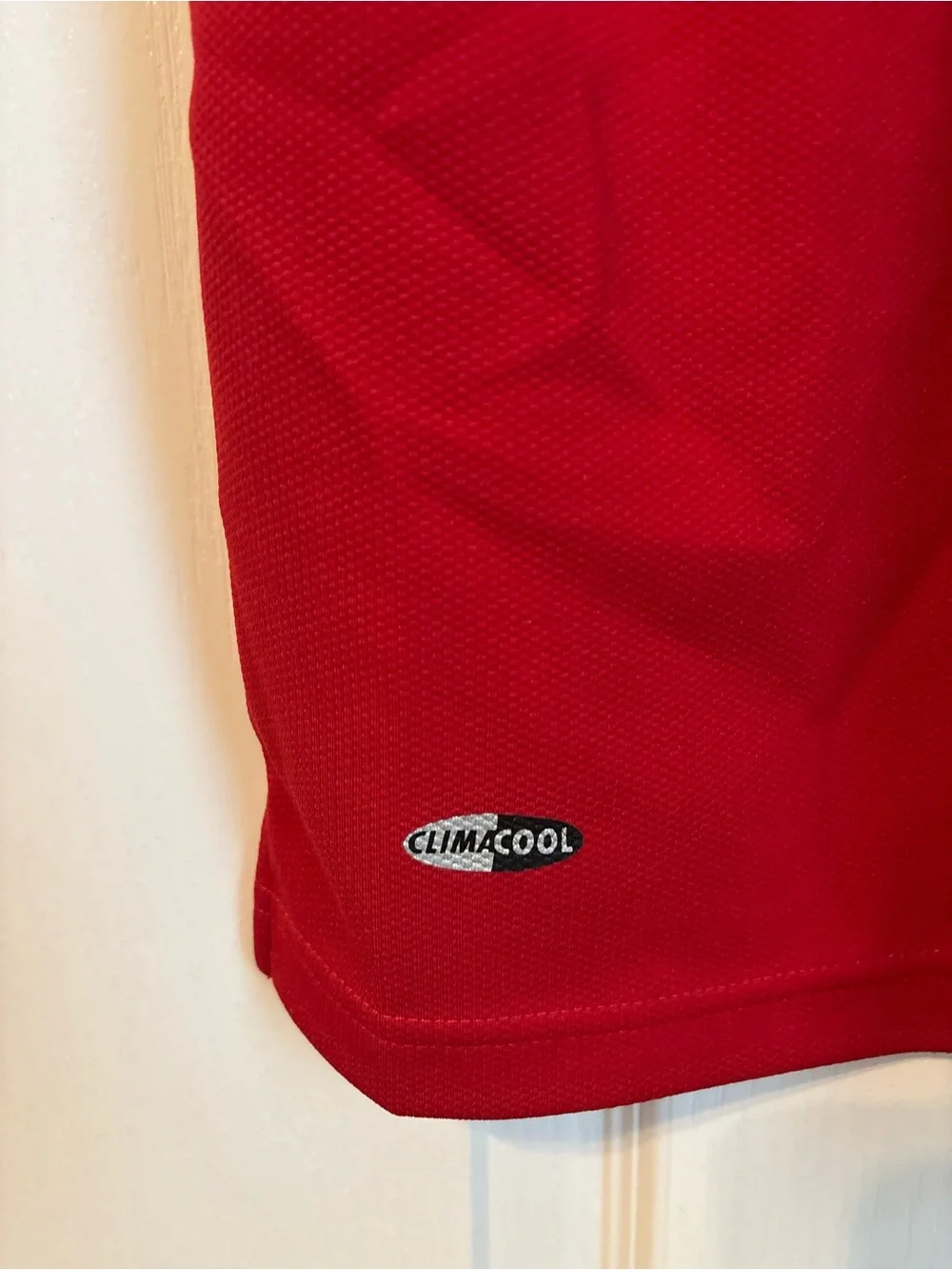 adidas Red Men's Polo with Cardinal Logo and White Accents